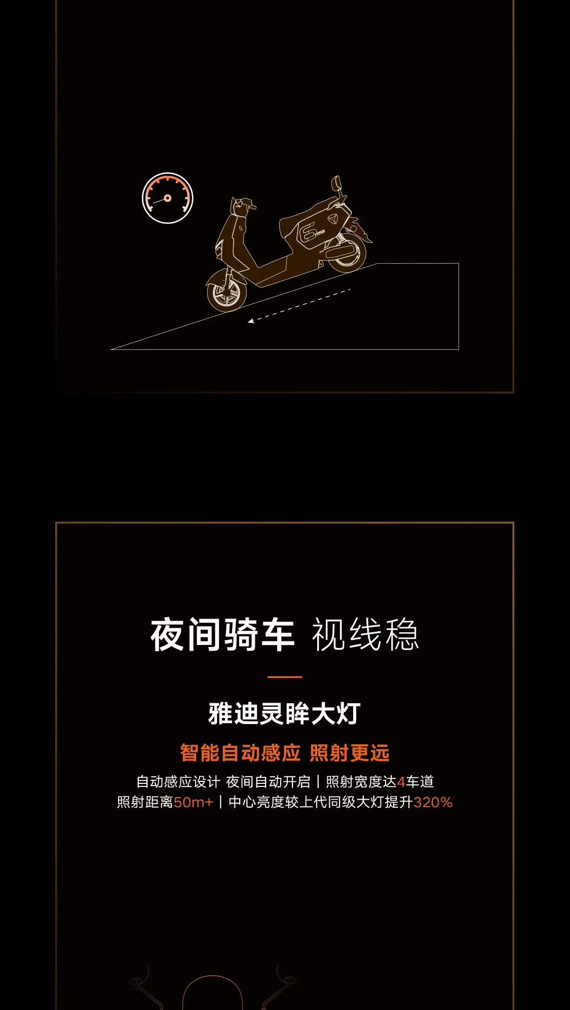 雅迪陡坡路面与夜间骑车