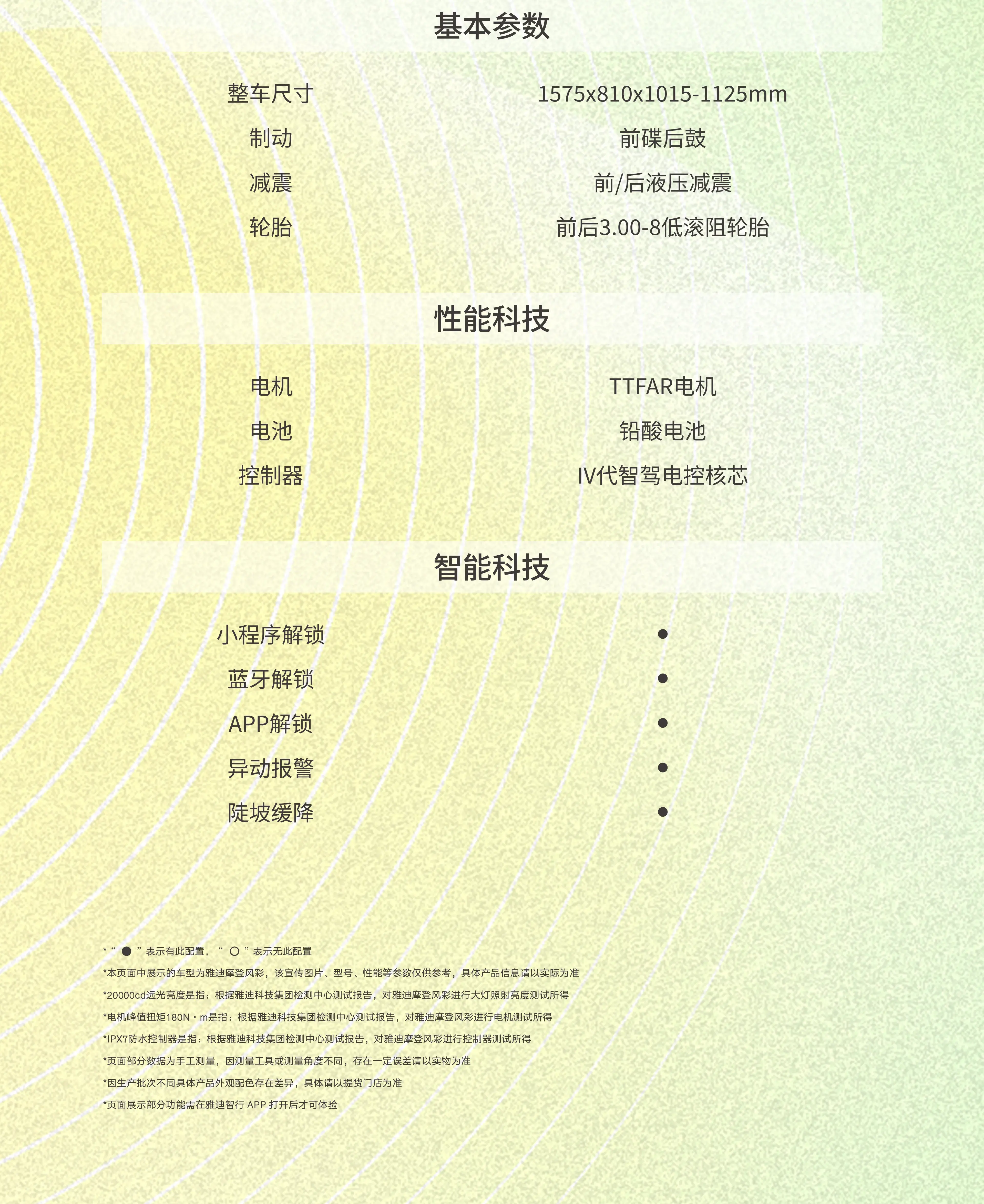 液压减震、电机、电池、轮胎、制动