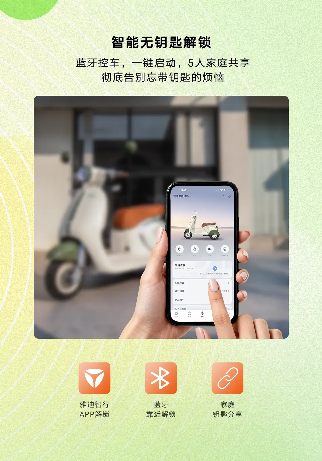无钥匙解锁、智能